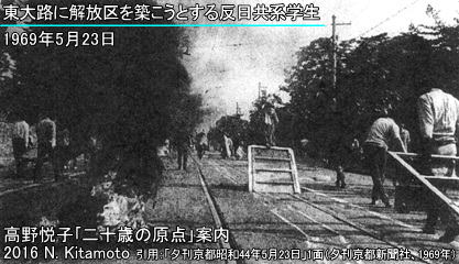 東大路に解放区を築こうとする反日共系学生