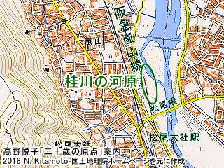 桂川の河原地図