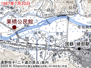 綾部市栗町地図