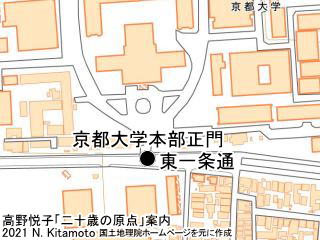 吉田神社参道の地図