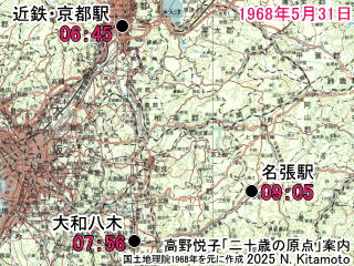 京都から名張地図