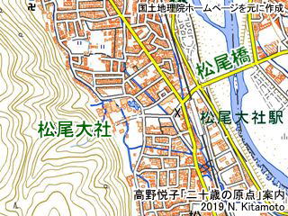 松尾大社付近地図