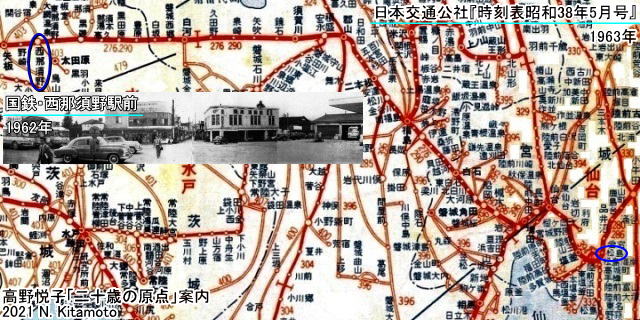 西那須野駅前と東北本線