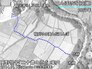 木橋付近空撮