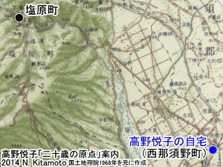 栃木県北部地図